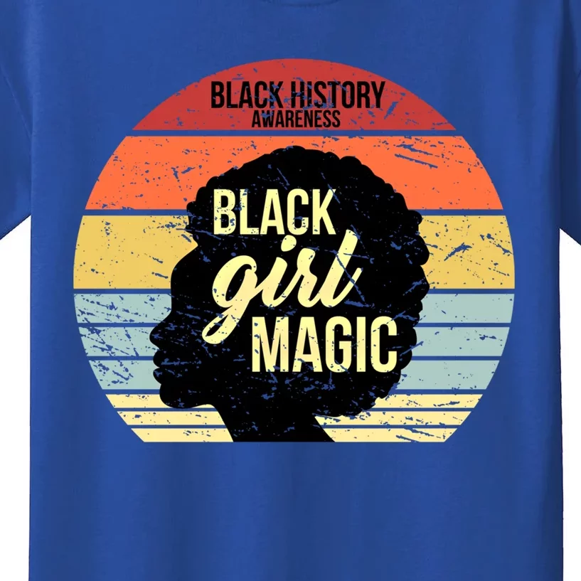 Black Magic Awareness Retro Black History Month Gift Kids T-Shirt