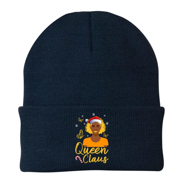 Black Melanin African Afro Queen Claus Christmas Gift Knit Cap Winter Beanie