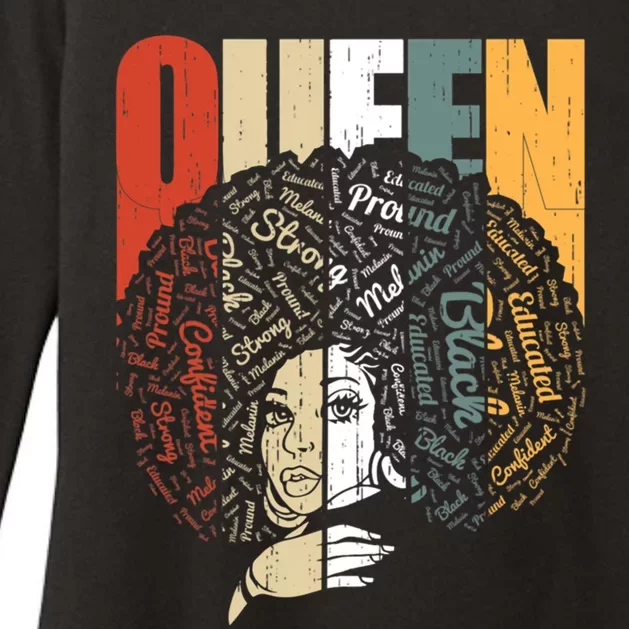 Black Magic Afro American Melanin Natural Hair Queen Cute Gift Womens CVC Long Sleeve Shirt