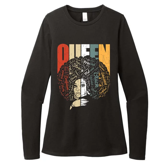 Black Magic Afro American Melanin Natural Hair Queen Cute Gift Womens CVC Long Sleeve Shirt