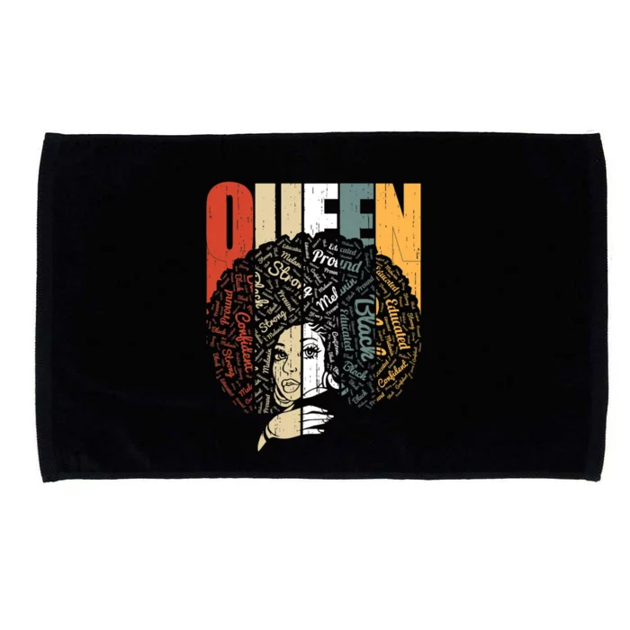 Black Magic Afro American Melanin Natural Hair Queen Gift Microfiber Hand Towel