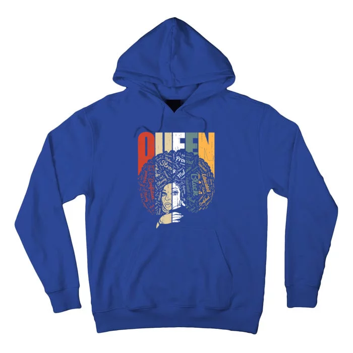 Black Magic Afro American Melanin Natural Hair Queen Gift Tall Hoodie