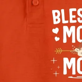 Blessed Mom And Mom Mothers Day Great Gift Dry Zone Grid Performance Polo