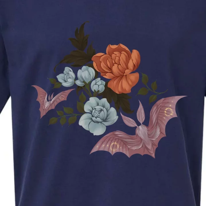 Botanical Moths And Night Flowers Sueded Cloud Jersey T-Shirt