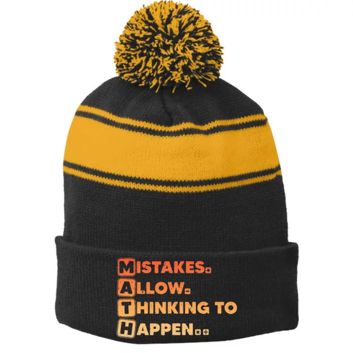 Best Math Art For Calculus Algebra Math Geek Lover Stripe Pom Pom Beanie