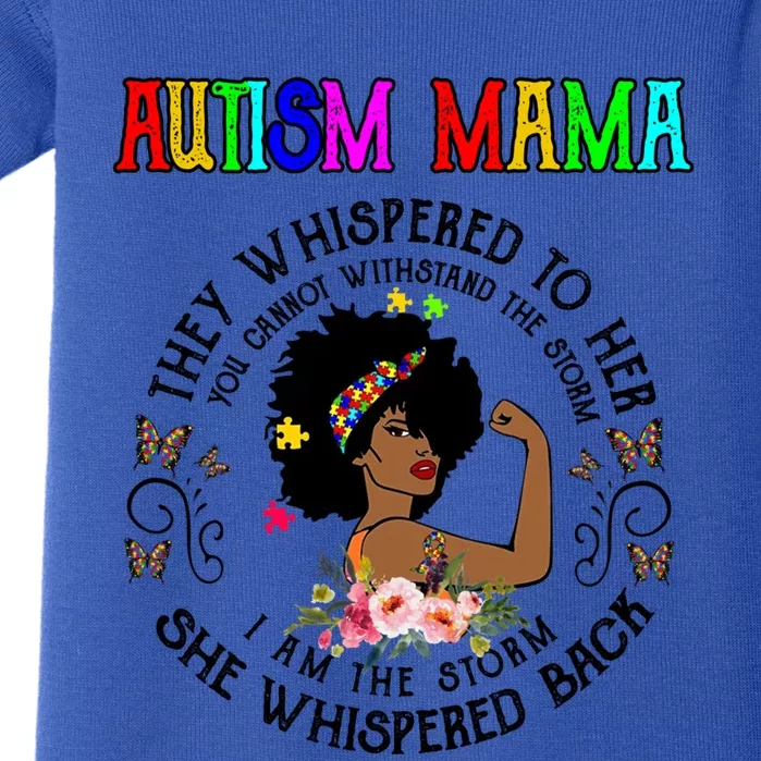 Black Mama Autism Awareness African American Great Gift Baby Bodysuit