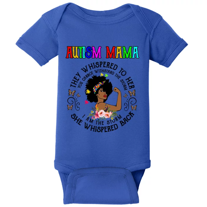 Black Mama Autism Awareness African American Great Gift Baby Bodysuit