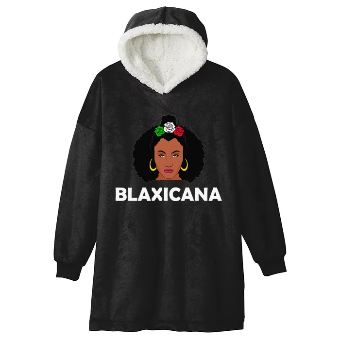 Blaxicana Mexican African American Blaxican Hooded Wearable Blanket