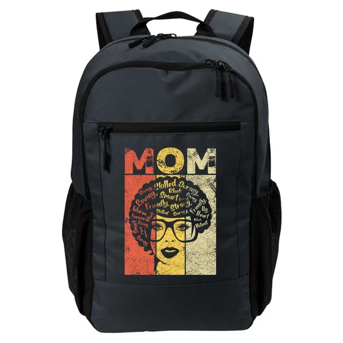 Black Mom Afro Retro Black History Month Juneteenth Gift Daily Commute Backpack