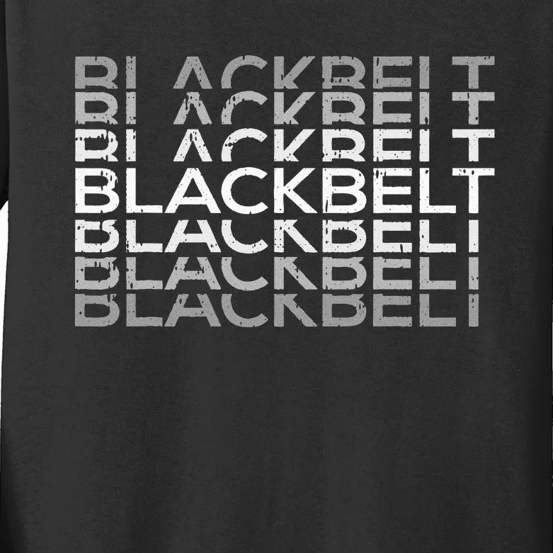 BlackBelt Martial Arts Karate Taekwondo TKD Jiu Jitsu Judo Kids Long Sleeve Shirt