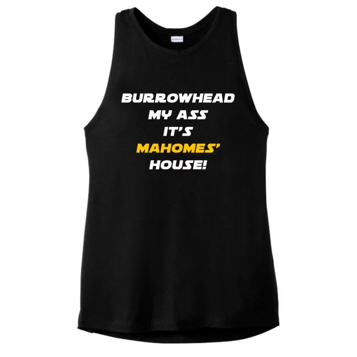 Burrowhead My Ass Funny Football Fan Ladies Tri-Blend Wicking Tank