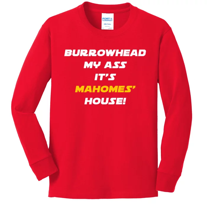 Burrowhead My Ass Funny Football Fan Kids Long Sleeve Shirt