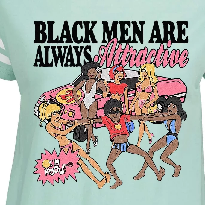 Black Men Are Always Attractive Enza Ladies Jersey Football T-Shirt