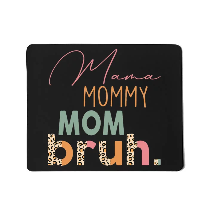 bruh Mommy And Me Leopard Mother's Day Mousepad