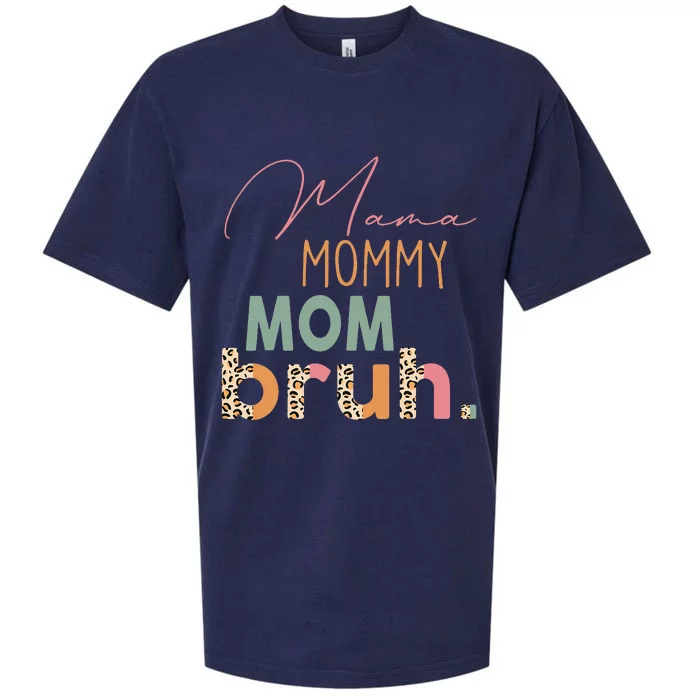 bruh Mommy And Me Leopard Mother's Day Sueded Cloud Jersey T-Shirt