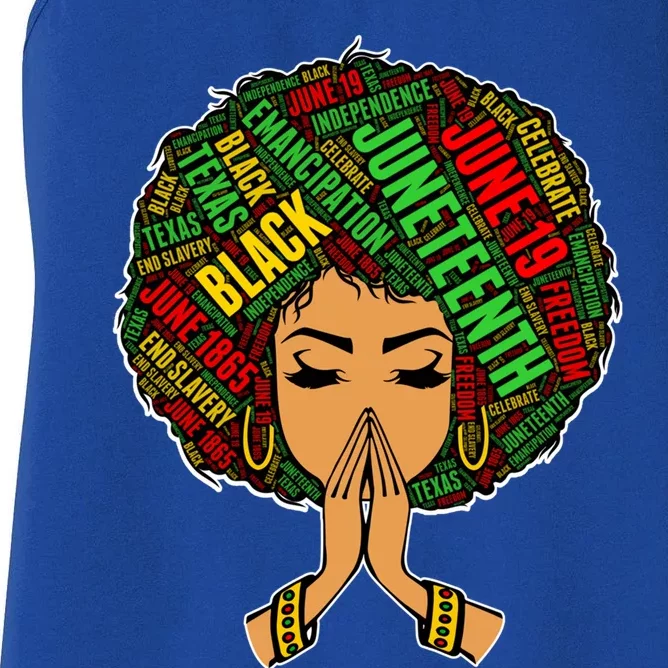 Black Magic Afro American Melanin Natural Hair Queen Gift Women's Racerback Tank