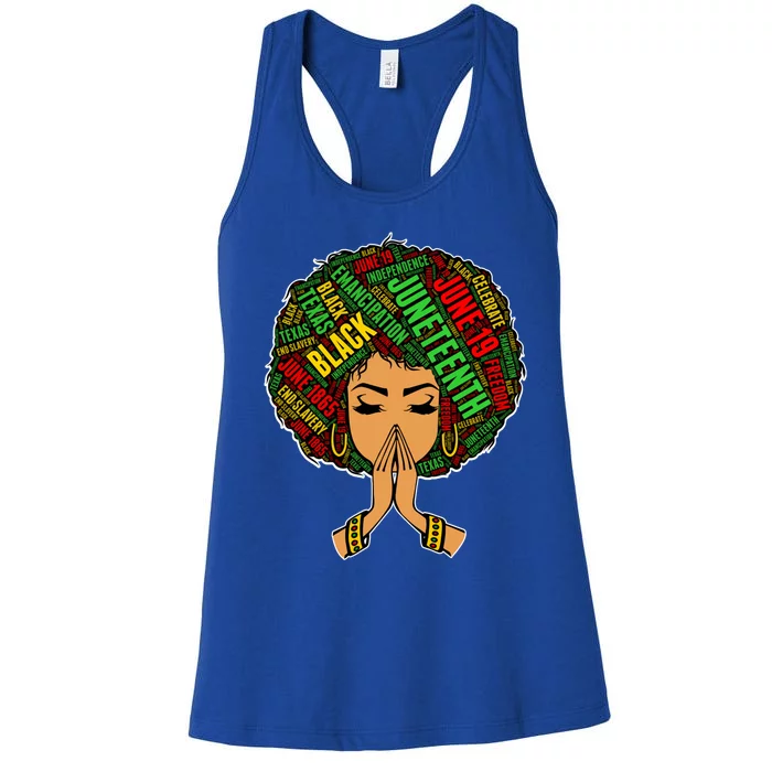 Black Magic Afro American Melanin Natural Hair Queen Gift Women's Racerback Tank