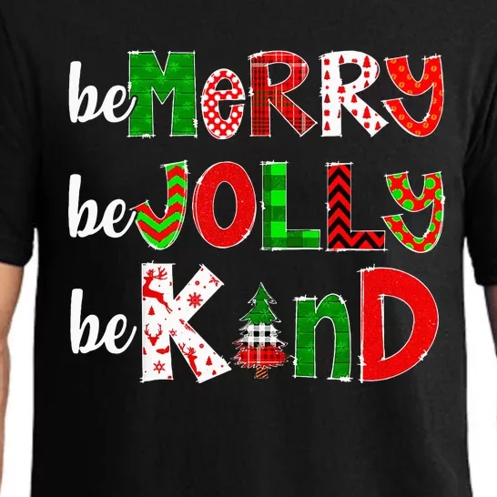 Be Merry Be Jolly Be Kind Merry Christmas Teacher Xmas Pjs Pajama Set