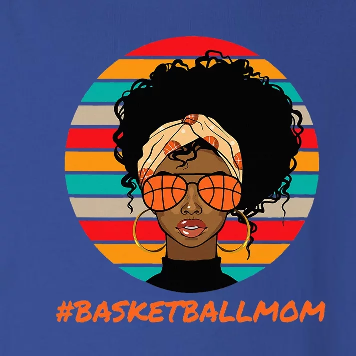 Basketball Mom Black Women African American Afro Toddler Long Sleeve Shirt