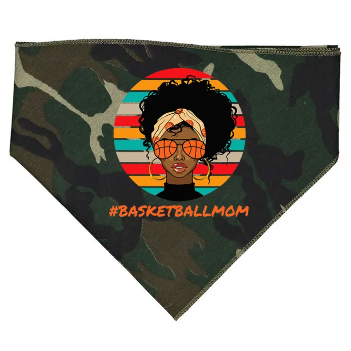 Basketball Mom Black Women African American Afro USA-Made Doggie Bandana