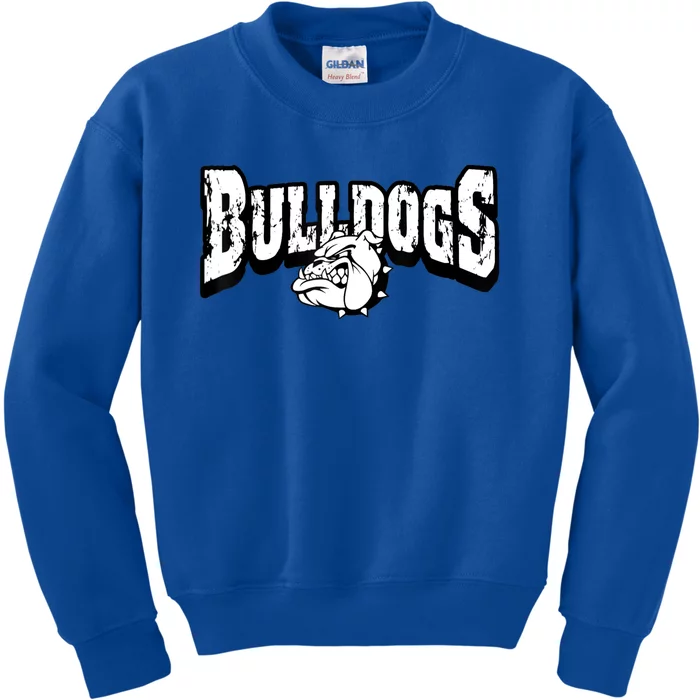 Bulldogs Mascot Back To School Team Spirit Kids Sweatshirt