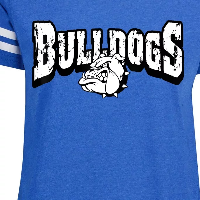 Bulldogs Mascot Back To School Team Spirit Enza Ladies Jersey Football T-Shirt