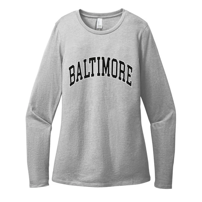 Baltimore Maryland Womens CVC Long Sleeve Shirt