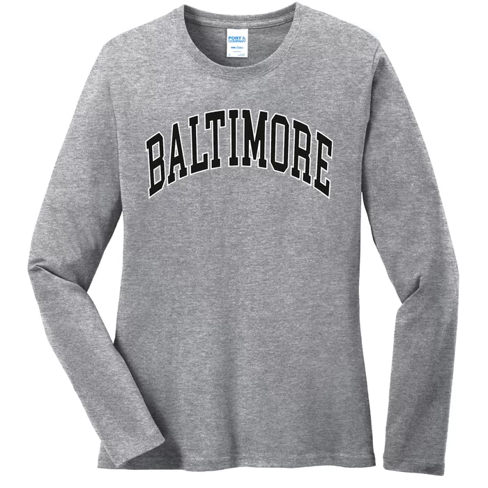 Baltimore Maryland Ladies Long Sleeve Shirt