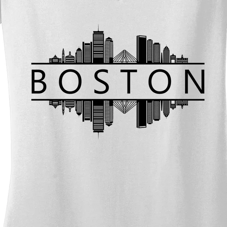 Boston Massachusetts Women's V-Neck T-Shirt