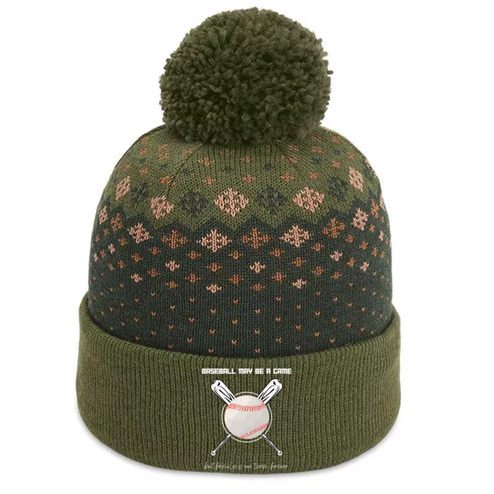 Baseball May Be A Game But Family Is Our Team Forever Gift The Baniff Cuffed Pom Beanie