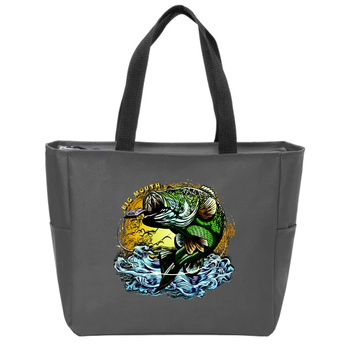 Big Mouth Bass Zip Tote Bag