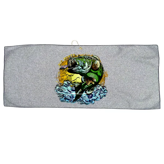 Big Mouth Bass Large Microfiber Waffle Golf Towel