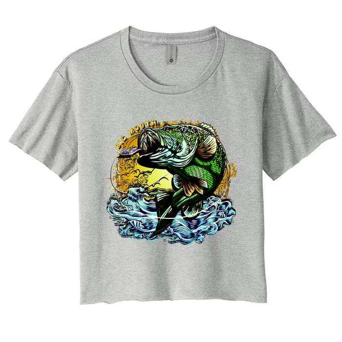 Big Mouth Bass Women's Crop Top Tee