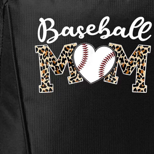 Ball Mom Baseball Softball Mom Mothers Day Leopard Mama City Backpack