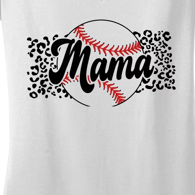 Baseball Mom Women's V-Neck T-Shirt