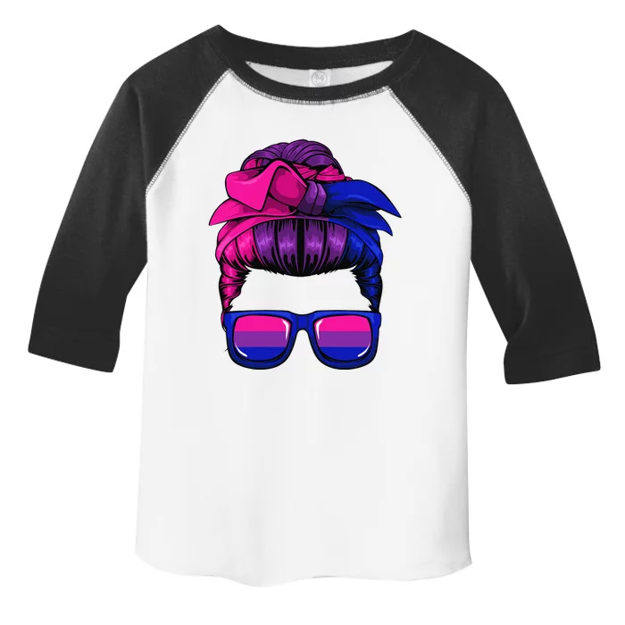 Bisexual Messy Bun LGBTQ Cool Subtle Bi Pride Flag Colors Toddler Fine Jersey T-Shirt