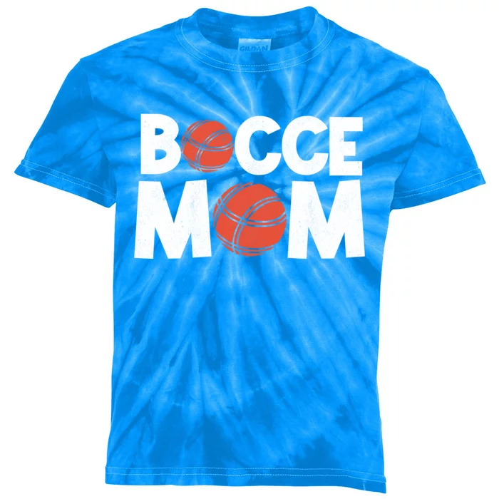 Bocce Mom Bocce Ball Player Mother Bocce Gift Kids Tie-Dye T-Shirt