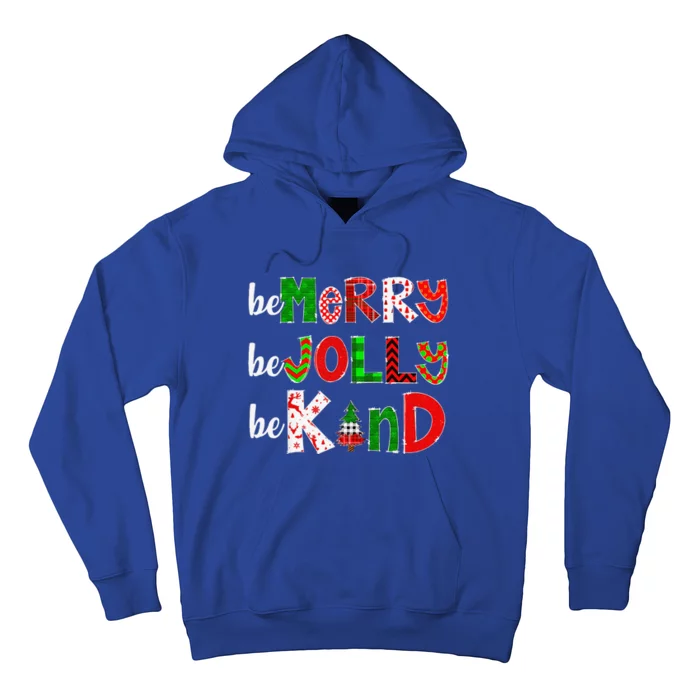 Be Merry Be Jolly Be Kind Merry Christmas Teacher Xmas Pjs Hoodie