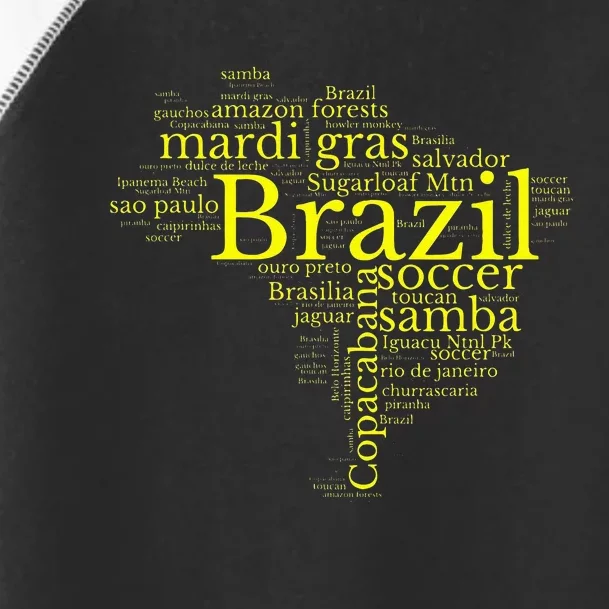 Brazil Map Brazilian Soccer Copacabana Brasil Men Women Gift Toddler Fine Jersey T-Shirt