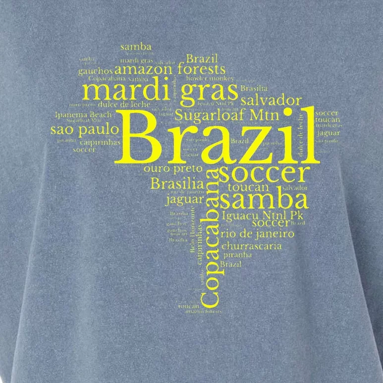 Brazil Map Brazilian Soccer Copacabana Brasil Men Women Gift Garment-Dyed Women's Muscle Tee