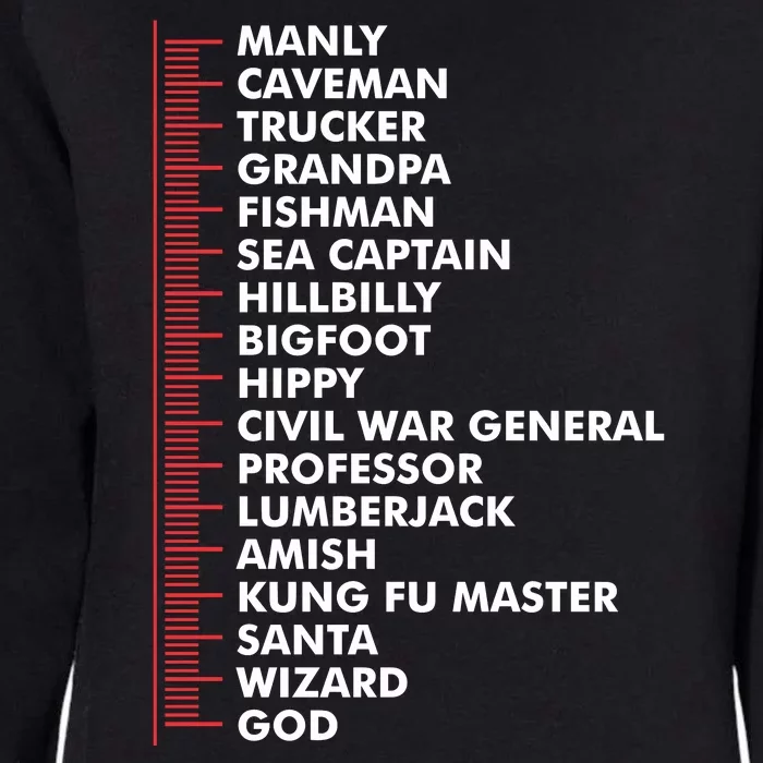 Beard Measuring Womens California Wash Sweatshirt