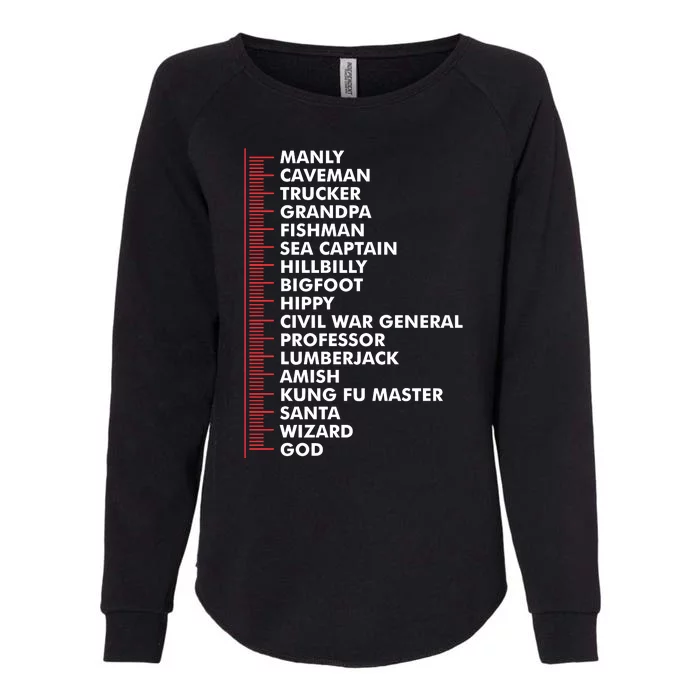 Beard Measuring Womens California Wash Sweatshirt