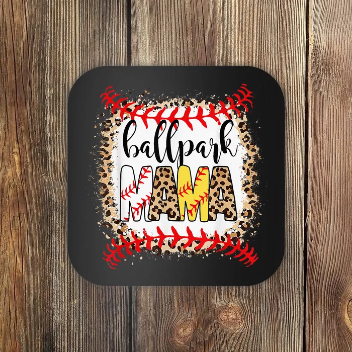 Ballpark Mama Ball Happy Mothers Day Bleached Coaster