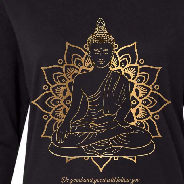 Buddha Mandala Buddhist Mindfulness Buddhism Spiritual Womens Cotton Relaxed Long Sleeve T-Shirt