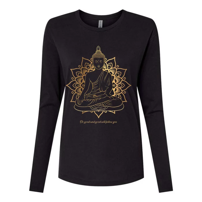 Buddha Mandala Buddhist Mindfulness Buddhism Spiritual Womens Cotton Relaxed Long Sleeve T-Shirt