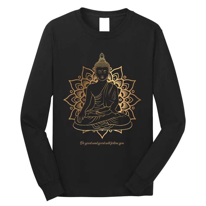 Buddha Mandala Buddhist Mindfulness Buddhism Spiritual Long Sleeve Shirt