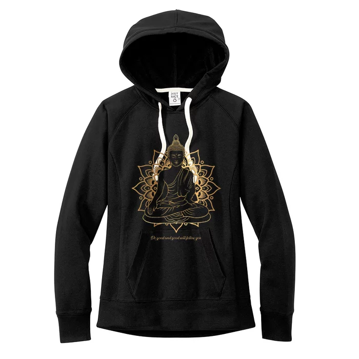 Buddha Mandala Buddhist Mindfulness Buddhism Spiritual Women's Fleece Hoodie