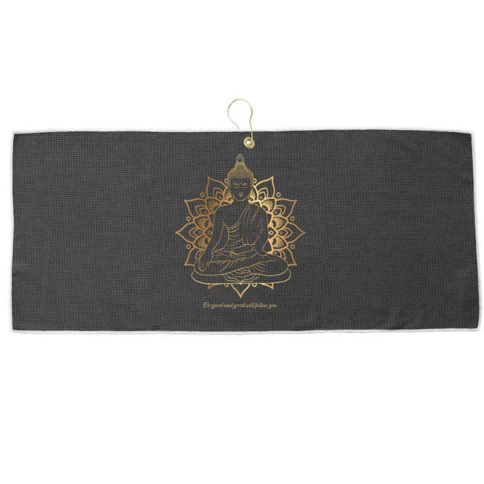 Buddha Mandala Buddhist Mindfulness Buddhism Spiritual Large Microfiber Waffle Golf Towel