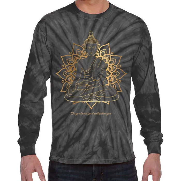 Buddha Mandala Buddhist Mindfulness Buddhism Spiritual Tie-Dye Long Sleeve Shirt