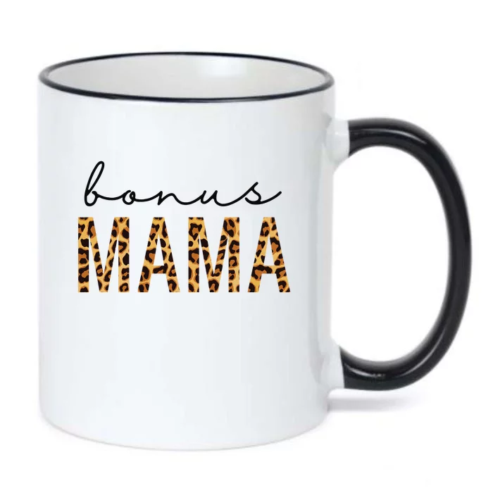 Bonus Mama Bonus Mom Stepmom Leopard Print MotherS Day Gift Black Color Changing Mug